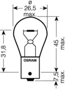Автолампа накаливания OSRAM 7511 BA15s