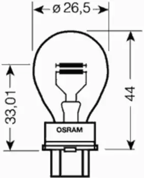 Автолампа OSRAM 3157 W2.5x16q