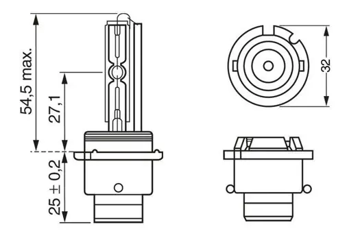 Автолампа ксеноновые BOSCH 1 987 302 904 P32d-2