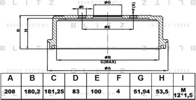 барабан тормозной! без ABS\ Renault Clio all 98>