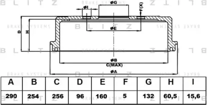 барабан тормозной!\ Ford Transit 00-06