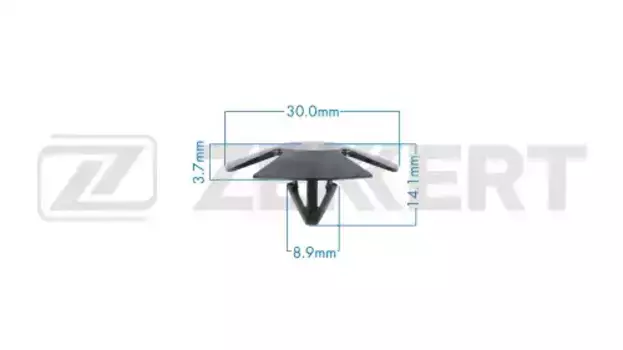 BE-3761 Клипса крепёжная Chrysler (миним. кол-во заказа 10 шт) ZEKKERT