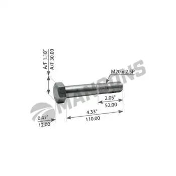 болт амортизатора! M20x110\ SAF M20110 MANSONS
