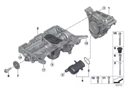 Болт Asa !M8x40 \BMW 1' F20, LCI, F21, 2' F22, F23, 3' F30, F31, F34 GT, F35, 4' F32, F3 11 27 7 589 050