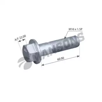 болт! кардана с юбкой M16x1.5x75/60/40 SW22 \MAN 400822 MANSONS