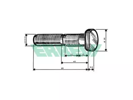 болт колесный! M22x1.5x99/89/45 \BPW