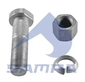 болт колесный в сборе! болт+гайка с юбкой \SAF