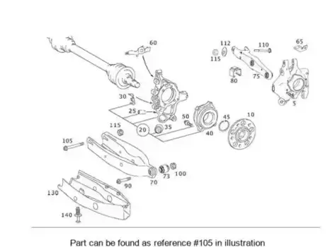 болт крепления рычага подвески М12!\ MB E (W211) 02> 003 990 34 12
