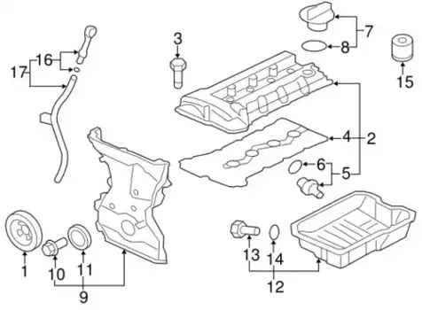 Болт крышки клапанов Mitsubishi LANCER 13224W000P