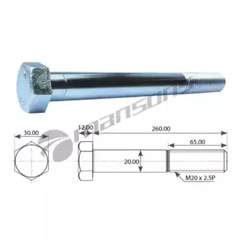 болт! М20х2.5х65 L=260\ BPW M20260 MANSONS
