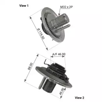болт оси c гайкой! M32x2\BPW 300413 MANSONS