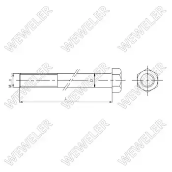 болт пер.рессоры!M24x2x160/60 SW36 G10.9\RVI Premium/Magnum/Kerax YC124C401331 WEWELER