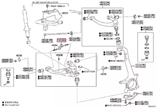 болт подвески!\ Toyota 48190-0K050 TOYOTA / LEXUS