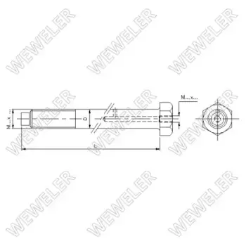 болт рессоры! M20x1.5\ RVI Premium 02.96> YC124C401234 WEWELER