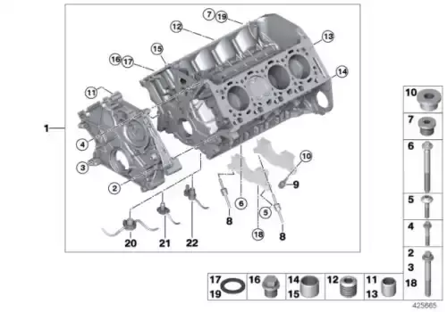 Болт с буртиком !M8x37 \BMW 5' E60, LCI, E61, F07 GT, F10, F11, F90 M5, G30, 6' E63, E64 11 41 7 508 149