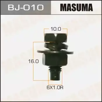 болт с гайкой! М6x16x1.0, набор 6шт\ BJ-010 MASUMA
