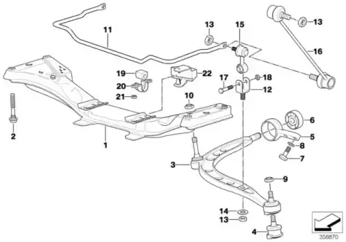 Болт с шестигранной головкой и буртиком !M12x1.5x100 \BMW 3' E36, E46, Z3, Z4 E85, E86 31 11 6 781 023
