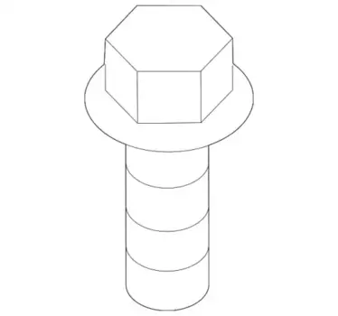 болт с шестигранной головкой с шайбой!\ Land Rover