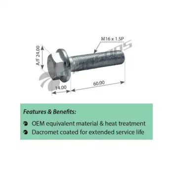 болт тормозного диска! M16x1.5x60 A/F24 10.9\ MB Atego 700327 MANSONS