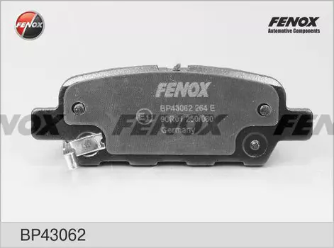 Тормозные колодки дисковые задняя ось FENOX BP43062