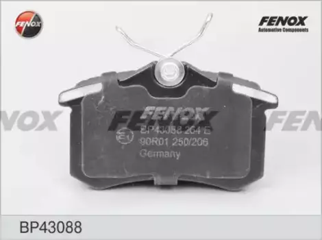 Тормозные колодки дисковые задняя ось FENOX BP43088