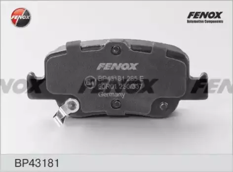 Тормозные колодки дисковые задняя ось FENOX BP43181