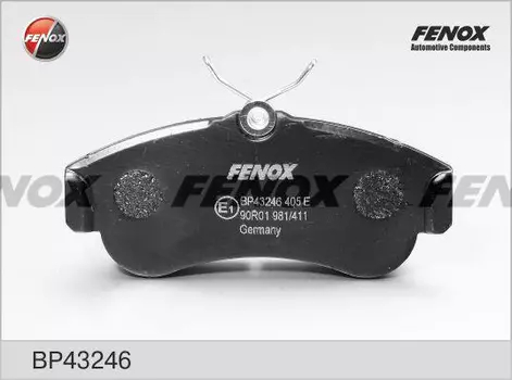 Тормозные колодки дисковые передняя ось FENOX BP43246