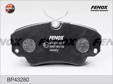 Тормозные колодки дисковые передняя ось FENOX BP43280