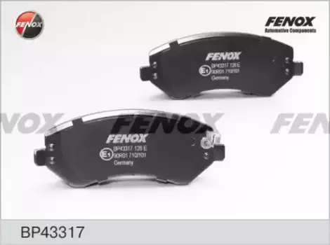 Тормозные колодки дисковые передняя ось FENOX BP43317