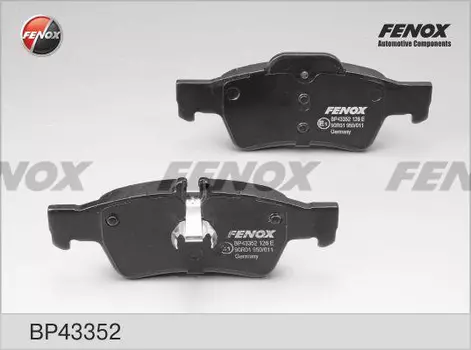 Тормозные колодки дисковые задняя ось FENOX BP43352