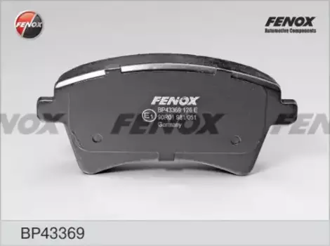 Тормозные колодки дисковые передняя ось FENOX BP43369