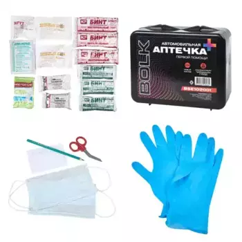 BSE102001 Аптечка первой помощи автомобильная в кейсе ГОСТ (нов.обр.) BOLK BSE102001