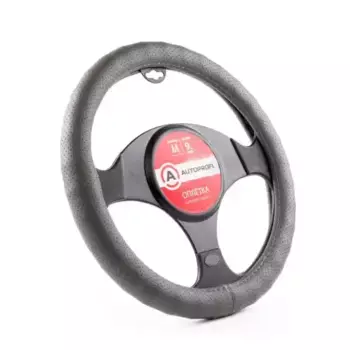 Чехол на руль AUTOPROFI AP1912DGYM экокожа размер M 37-39 см