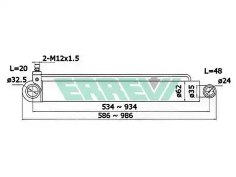цилиндр подъема кабины! \Iveco EuroTech/Star/Trakker 731870 ERREVI