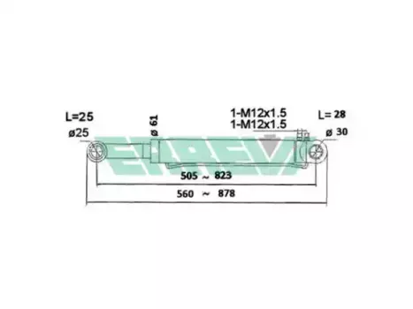цилиндр подъема кабины !\SCANIA Serie 4 LKW, Serie P/G/R/T 731880 ERREVI