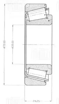 CS 1717 Подшипник ступицы для а/м MAN F2000/L2000/G90 перед. наруж. (ролик.конич.) (32207) (CS 1717) TRIALLI