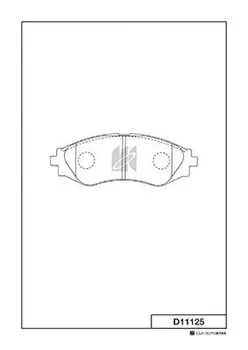 D11125-01 колодки дисковые п.\ Daewoo Lanos 1.5 DOHC 97>