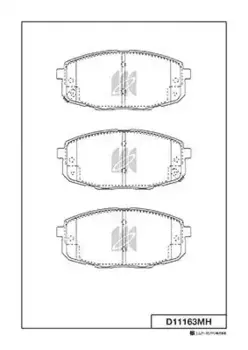 Тормозные колодки дисковые MK KASHIYAMA D11163MH