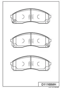 Тормозные колодки дисковые MK KASHIYAMA D11166MH