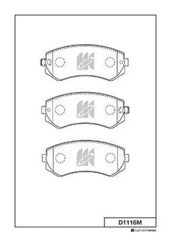 Тормозные колодки дисковые MK KASHIYAMA D1116M
