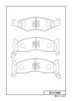 D11178M колодки дисковые передние!\ KIA Sportage 2.0i &16V 94>