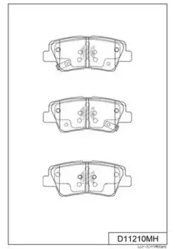 Тормозные колодки дисковые MK KASHIYAMA D11210MH