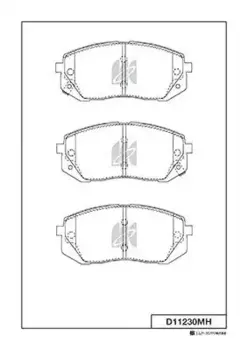Тормозные колодки дисковые MK KASHIYAMA D11230MH