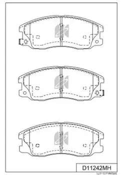 D11242 колодки дисковые передние!\ Chevrolet Captiva, Daewoo Winstorm 2.0/2.4 06>
