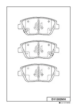 Тормозные колодки дисковые MK KASHIYAMA D11302MH