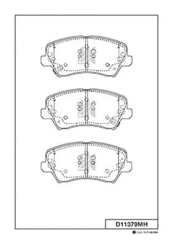 Тормозные колодки дисковые MK KASHIYAMA D11379MH