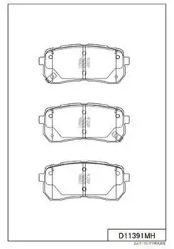 D11391 колодки дисковые задние!\ KIA Sorento all 14>