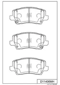 D11406 колодки дисковые передние!\ KIA Picanto JA 17>