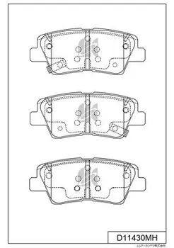 D11430MH колодки тормозные дисковые задние!\ SsangYong Actyin/Korando, Kia Sportage/Optima/Soul/Rio