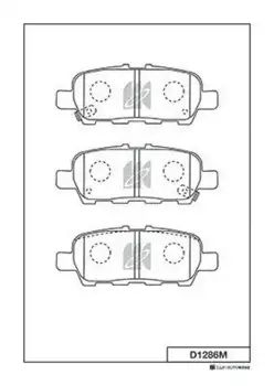 Тормозные колодки дисковые MK KASHIYAMA D1286MH